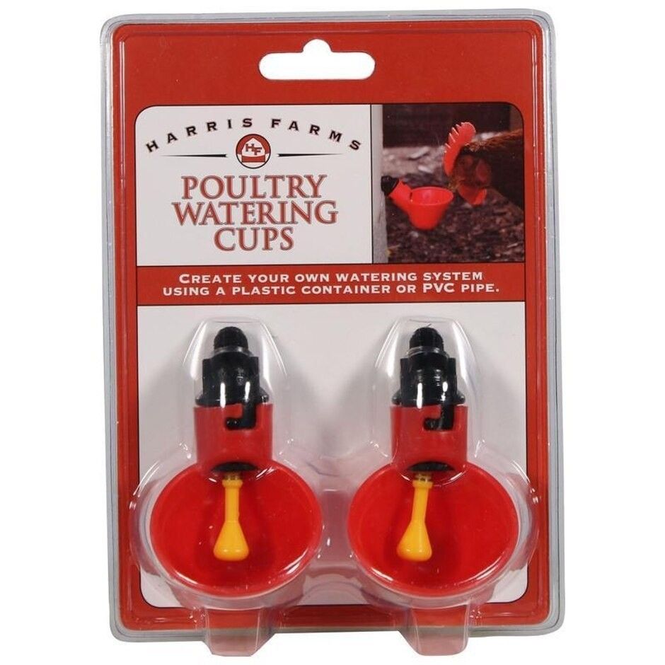 Harris Farms Poultry Drinker Waterer Cup 2 pack for Chickens