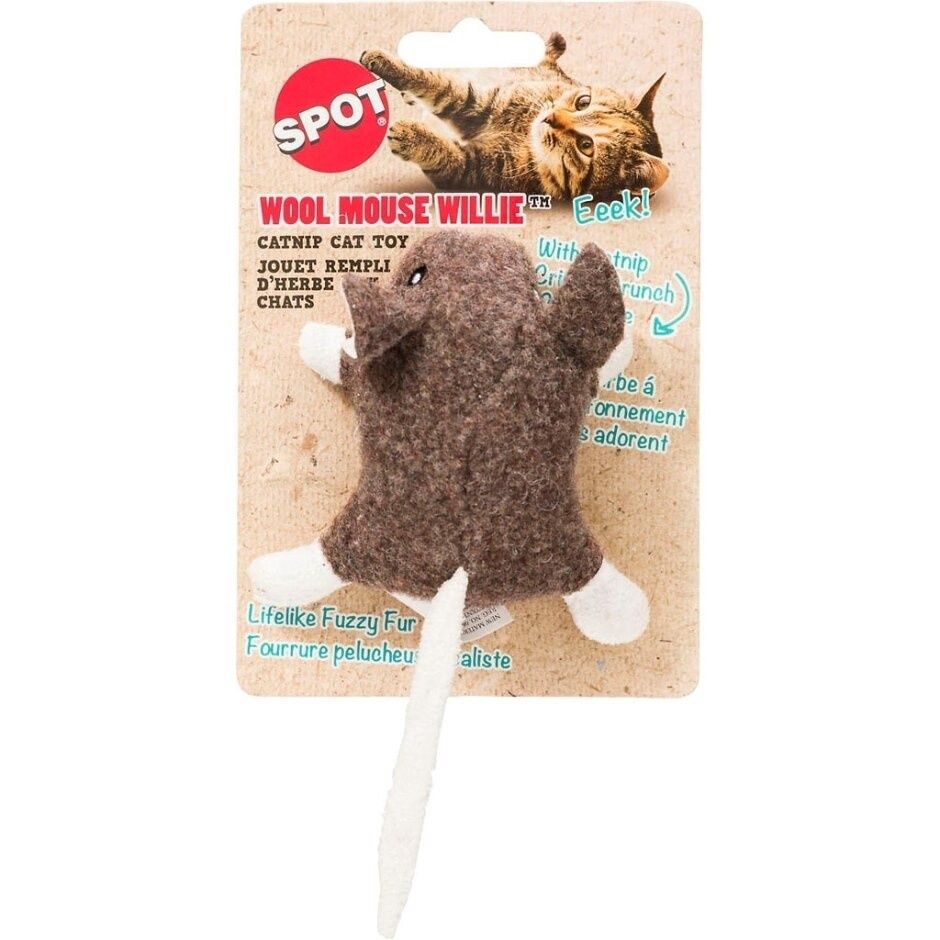 SPOT FUZZY WOOL MOUSE WILLIE W/CATNIP