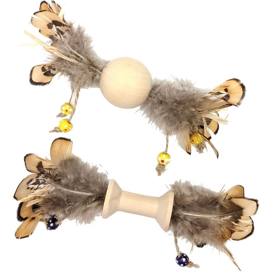 SPOT LOVE/EARTH WOOD/FEATHER TOY
