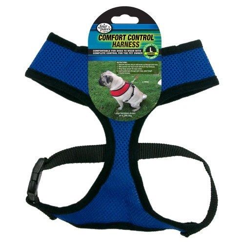 Four Paws Comfort Control Dog Harness, Color: Blue
