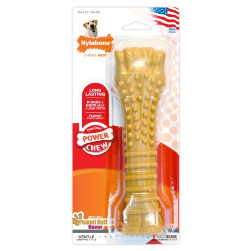 Nylabone Dura Chew Dental Bone for Dogs Peanut Butter Flavored -XL