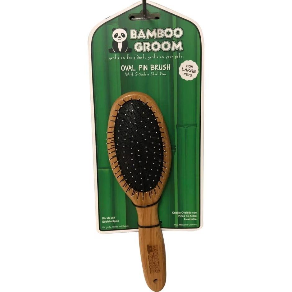 BAMBOO GROOM OVAL PIN BRUSH, Size: Large