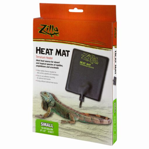 Zilla Terrarium Heat Mat for Reptiles  Black  Small  10-20 Gallon  8 Watt