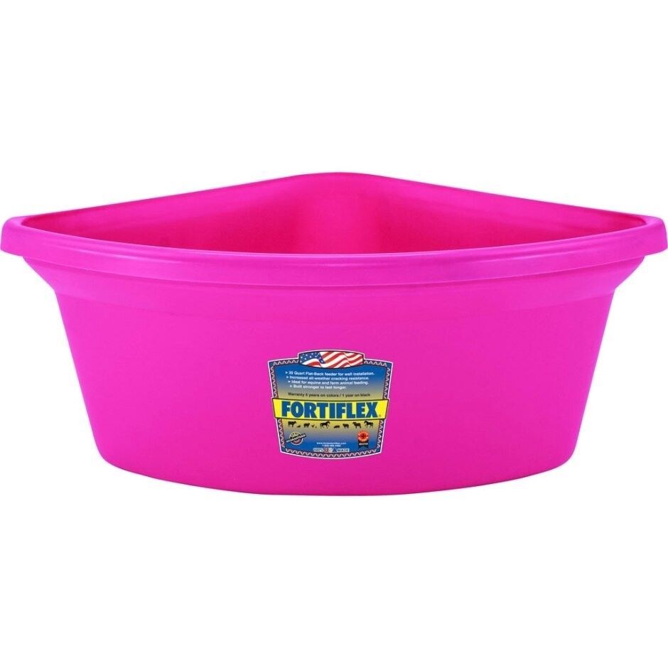 Fortiflex Corner Feeder 24 Qt Hot Pink
