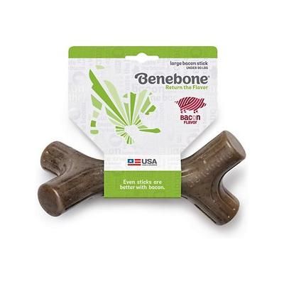 Benebone Bacon Stick Durable Dog Chew Toy  Large