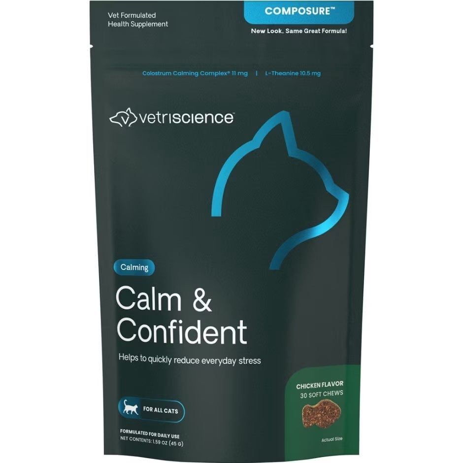Composure Behavioral Health Cat Chews Chicken/Liver 30 Ct