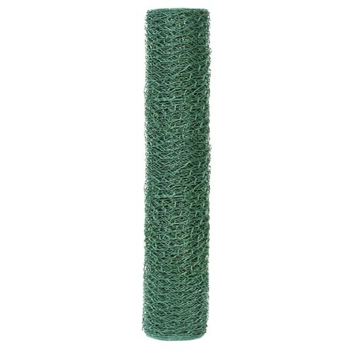 24in H x 25ft L Vinyl Coated Poultry Netting with 1in Mesh