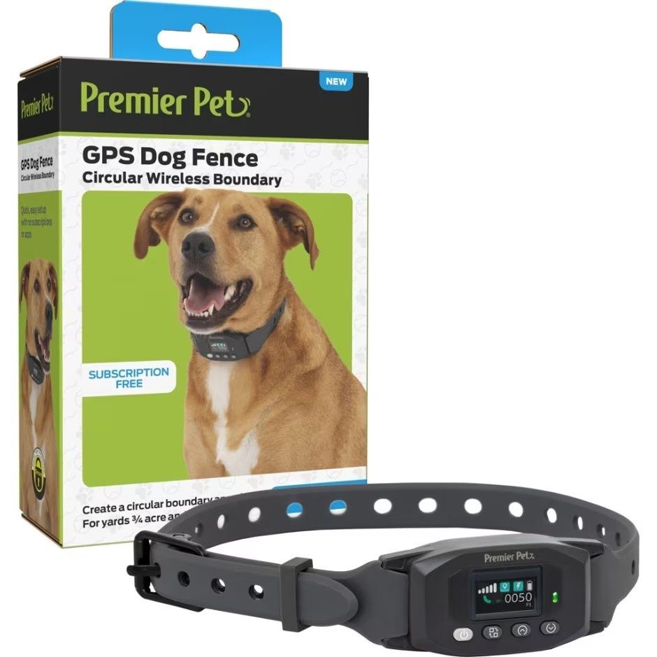 GPS Dog Fence Collar Rechargeable No Subscription Black