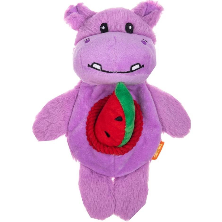 GROWL SNACKERZ HIPPO PURPLE
