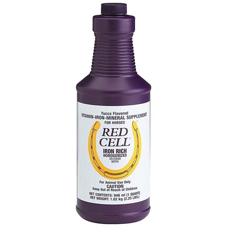 Horse Health Products Red Cell Iron Rich Homogenized Selenium Biotin Horse Supplement  1 qt.