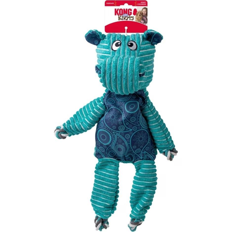 KONG FLOPPY KNOTS HIPPO BLUE