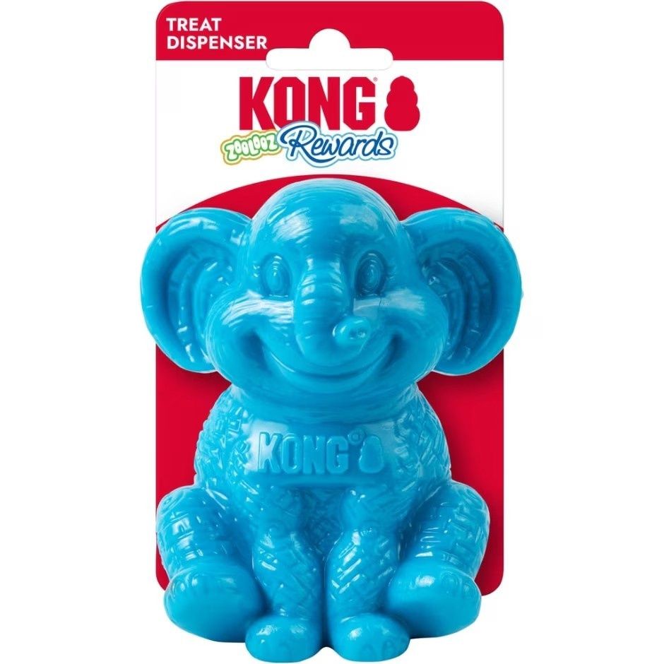 KONG REWARDS ZOOLOOZ ELEPHANT BLUE