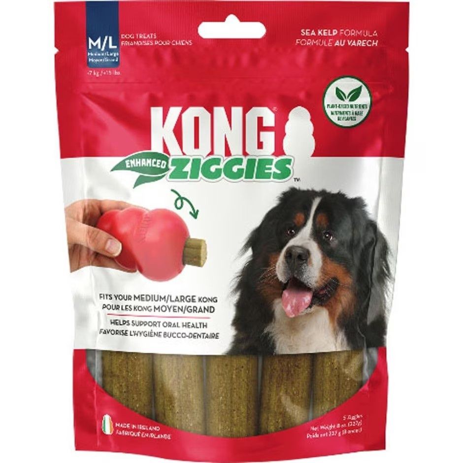 Kong Ziggies Enhanced Dog Treat, Size: 8 OZ