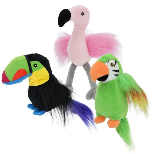 Multipet International Margaritaville Tropical Birds Assorted Dog Toy Small, Assorted