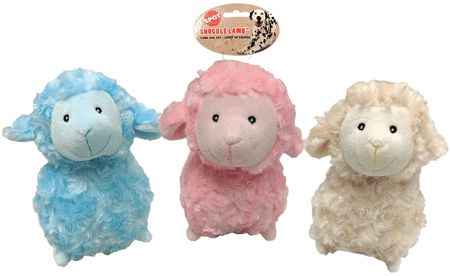 ETHICAL Pastel Snuggle Lambs Plush Dog Toys