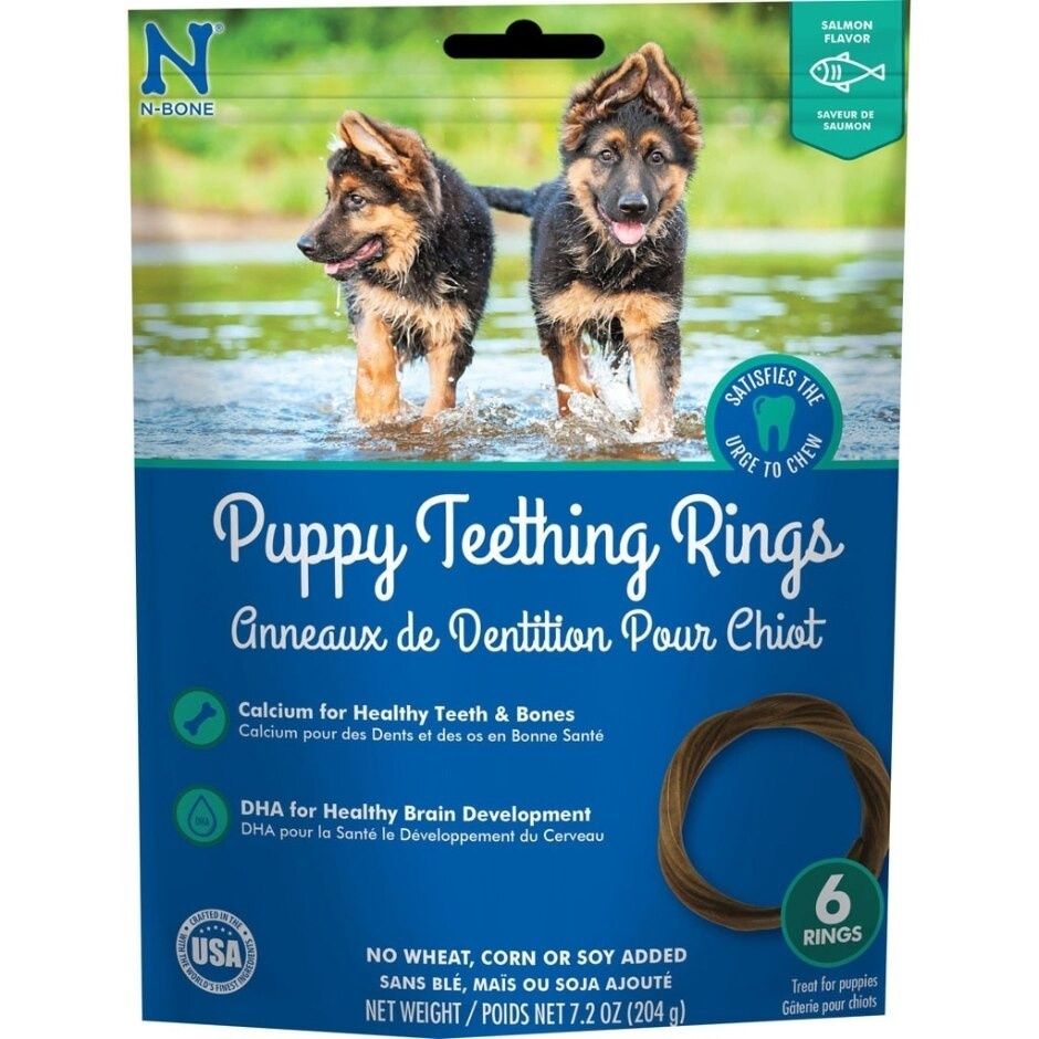 N-Bone Puppy Teething Ring Salmon