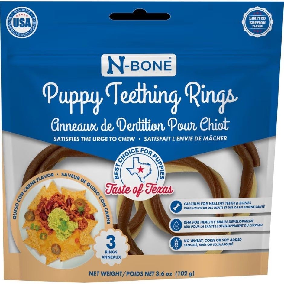 N-Bone Taste of Texas Teething Ring Cheese