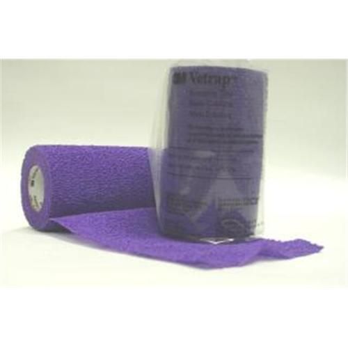 3M Vetrap Single Roll Bandaging Tape 4-Inches X 5-Yards
