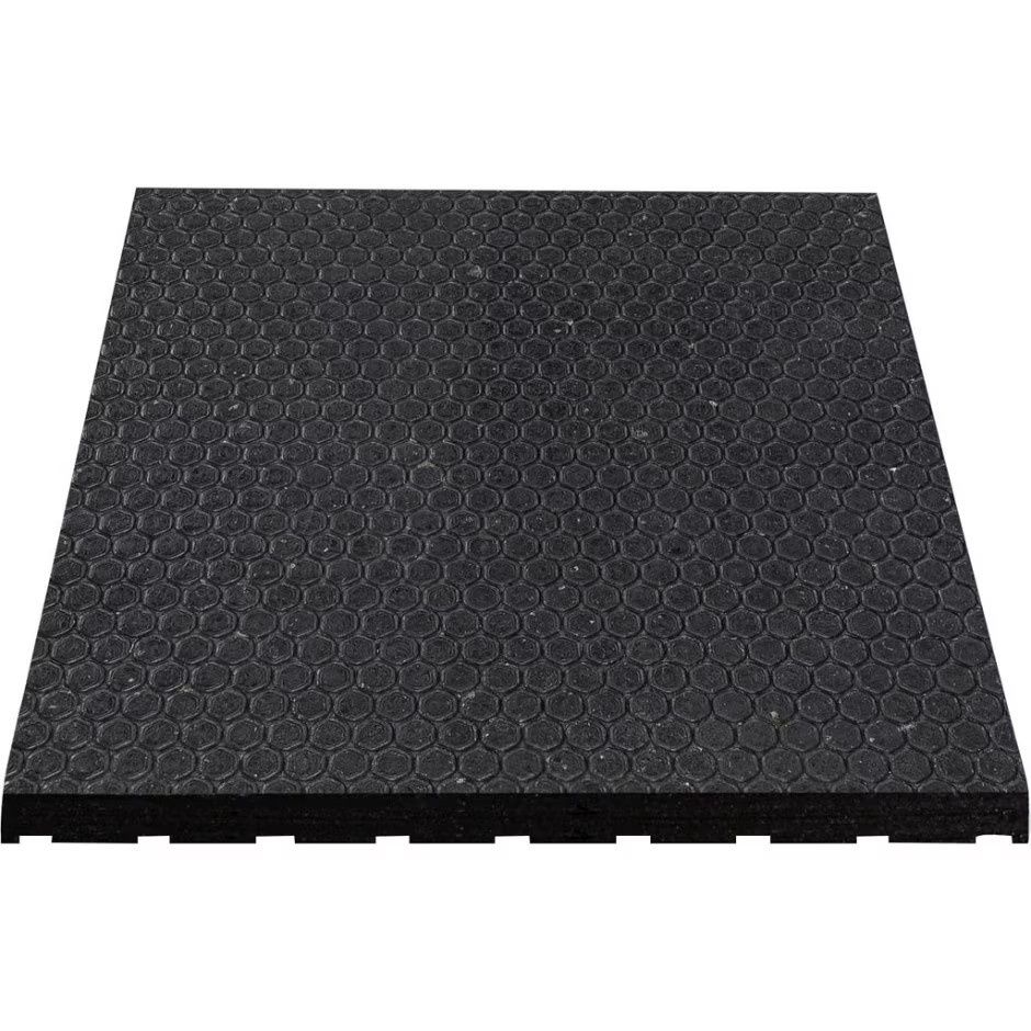 HONEYCOMB TOP STALL MAT BLACK 4X6X3/4 IN