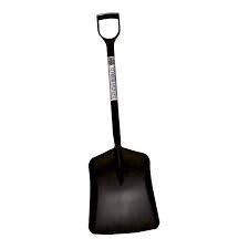 Heavy Duty Food Safe Plastic Shovel, Color: Black