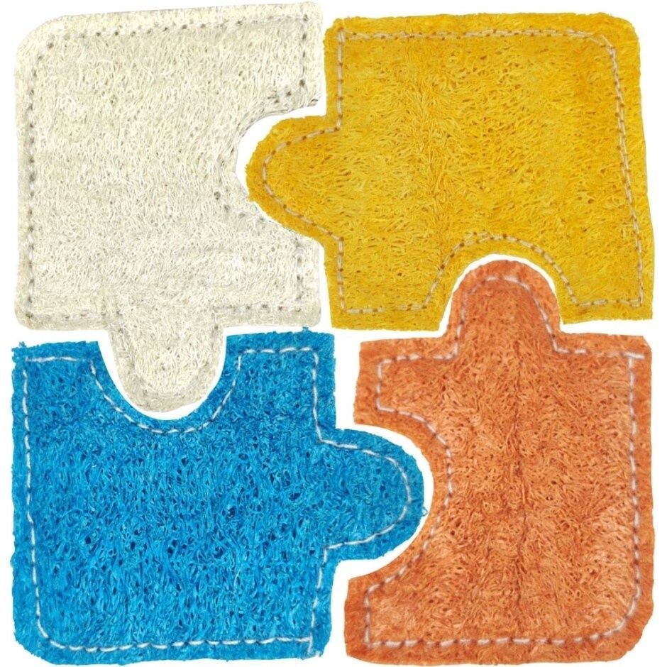 Nibbles Piece out Puzzle Loofah Chew Toy