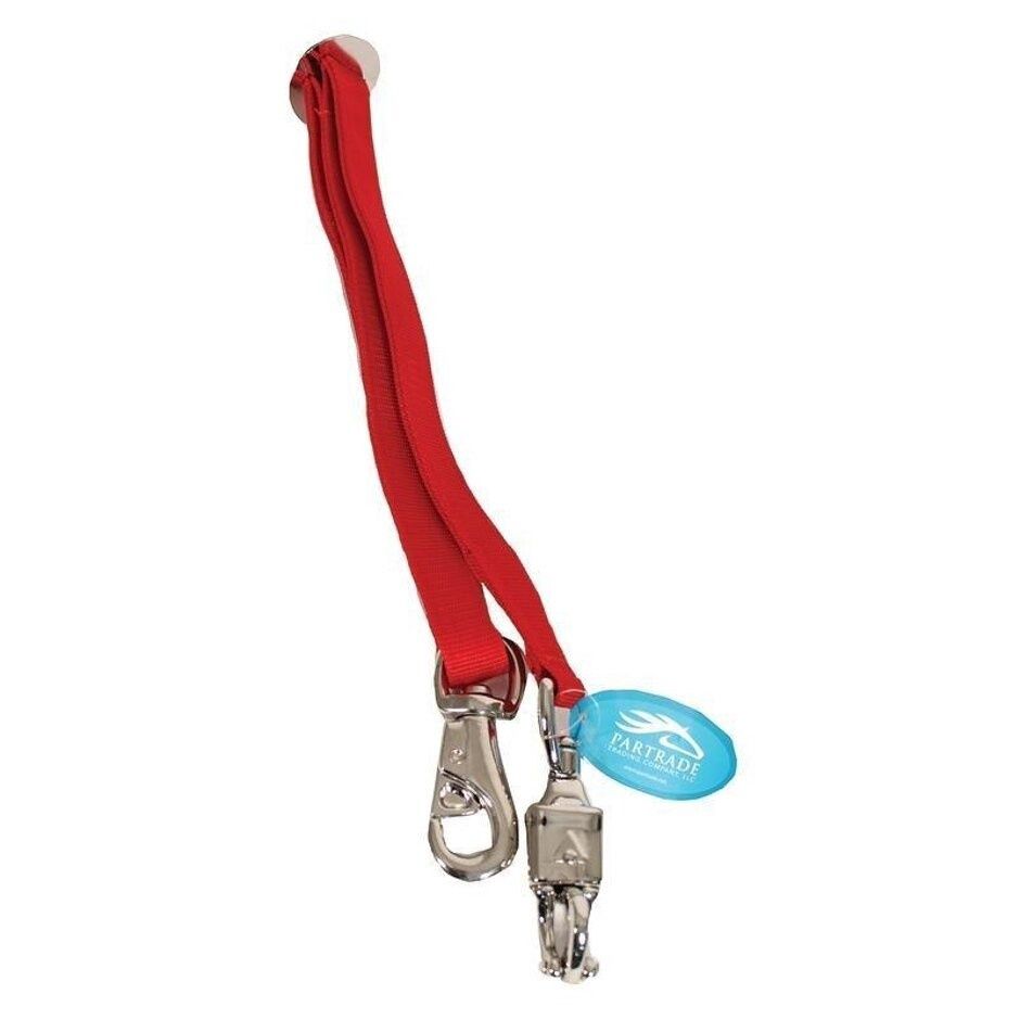 NICKEL SNAP NYLON WEB ADJUSTABLE TRAILER TIE-RED