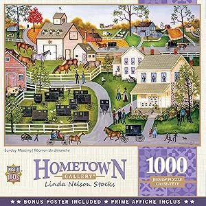 MasterPieces - 1000 Piece Jigsaw Puzzle, Sunday Meeting, Fun for Adults, Family, Kids, 19.25&quot; x 26.75&quot;