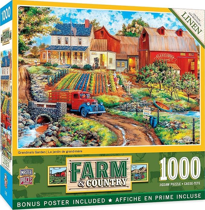 MasterPieces 1000 Piece Jigsaw Puzzle for Adults, Family, Or Youth - Grandma&#39;s Garden - 19.25&quot; x26.75