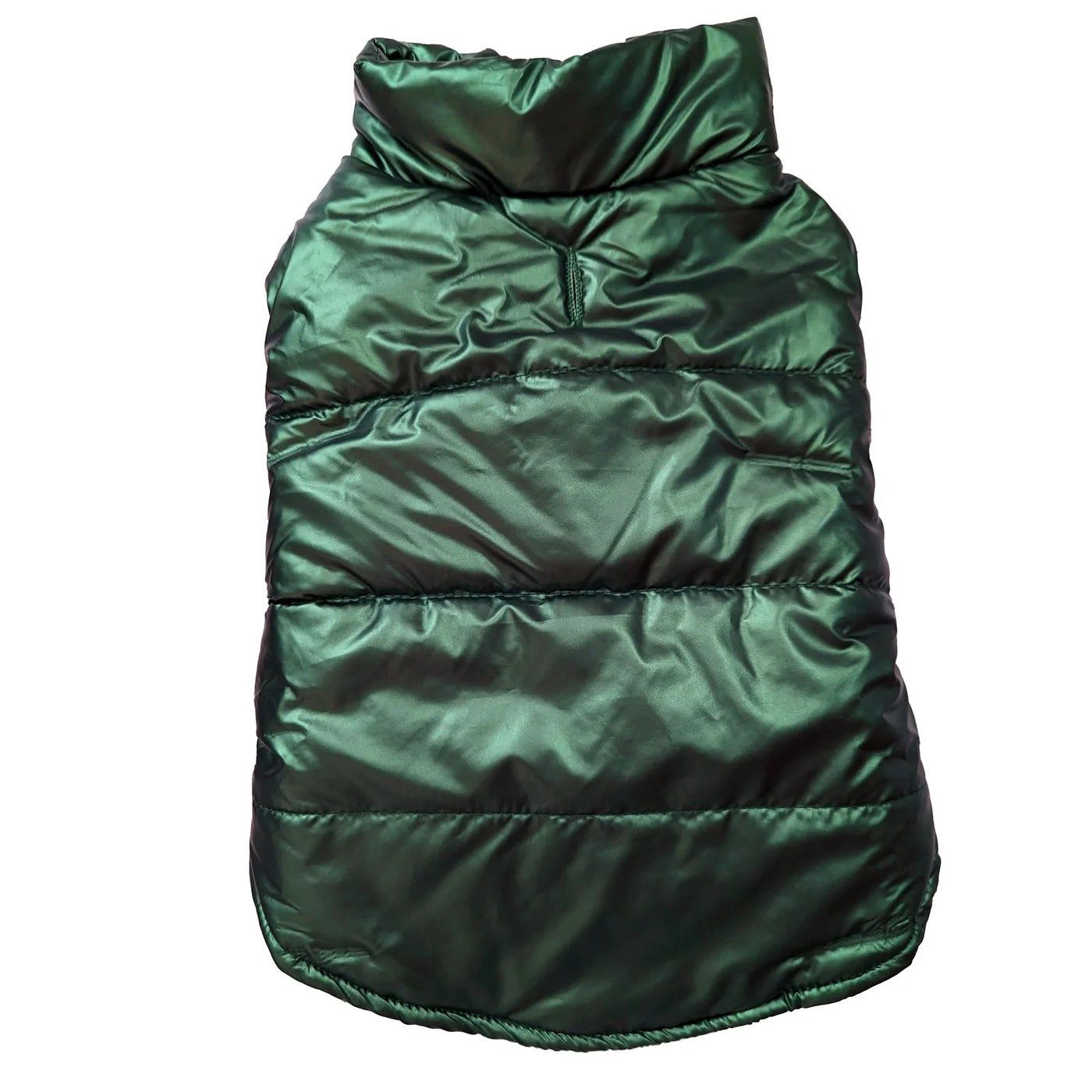 Fashion Pet Coat Metallic Green, Size: X-Small