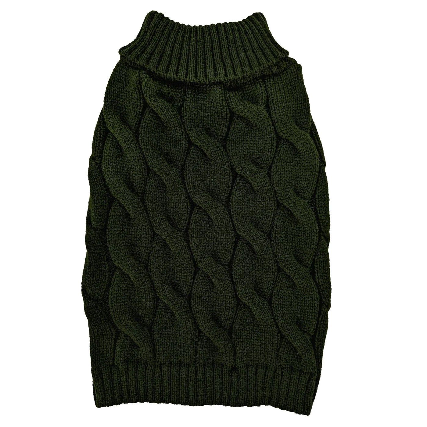 Fashion Pet Sweater Twisted Cable Forest, Size: X-Small