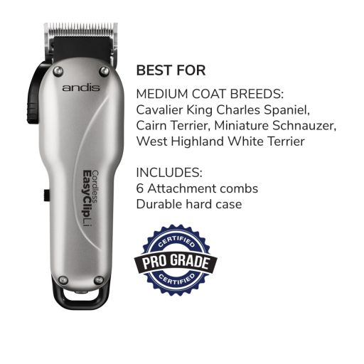 Andis Easy Clip Li Cord/Cordless Clipper-Silver