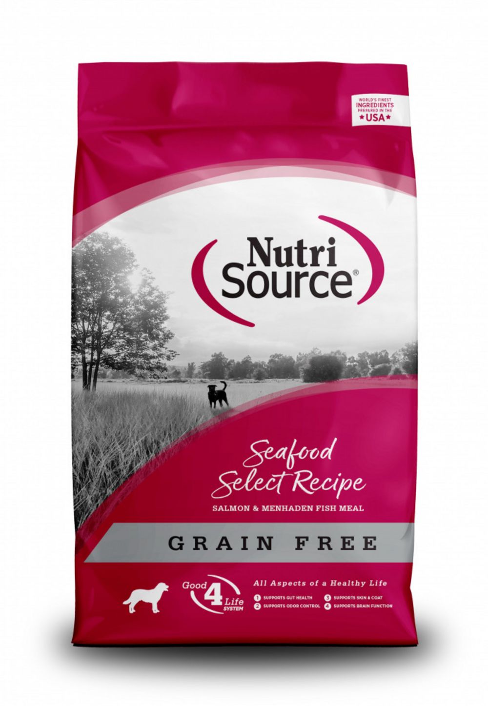 NutriSource Grain Free Seafood Select with Salmon Dry Dog Food, Size: 4-lb