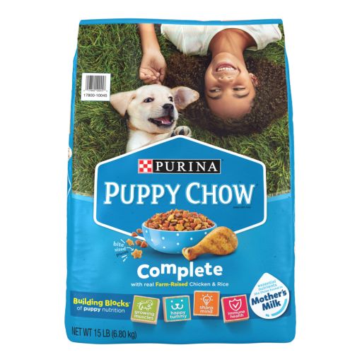 Purina Puppy Chow Complete Dry Dog Food  High Protein with Farm-Raised Real Chicken, Size: 15 lb