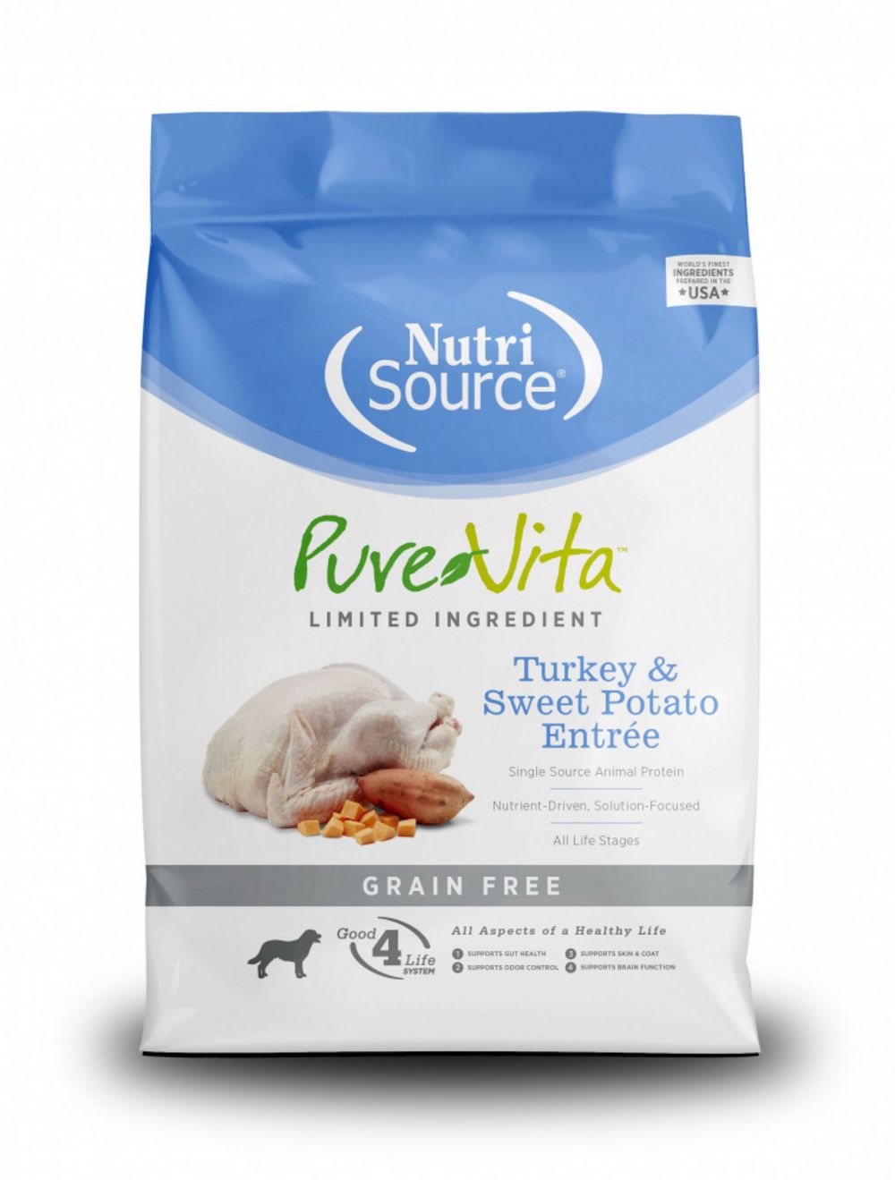 PureVita Grain Free Turkey &amp; Sweet Potato Dry Dog Food, Size: 25-lb