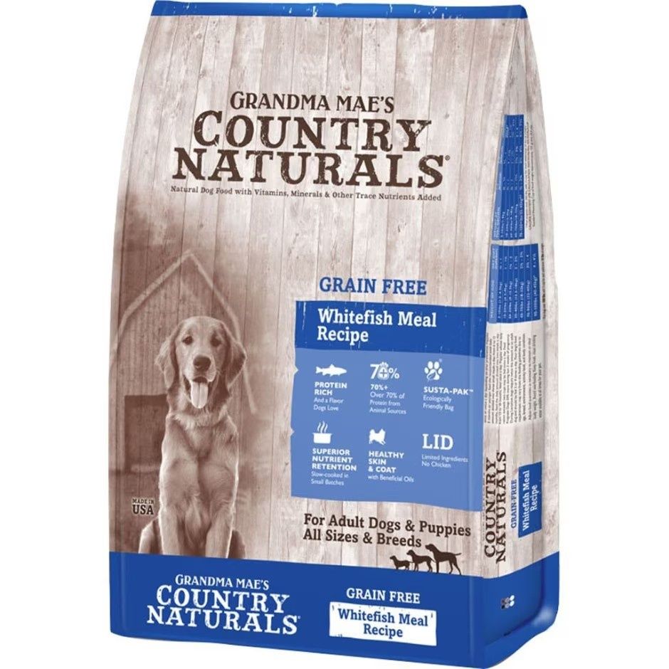 COUNTRY NATURALS WHITEFISH LID GRAIN FREE DOG FOOD, Size: 23 lb