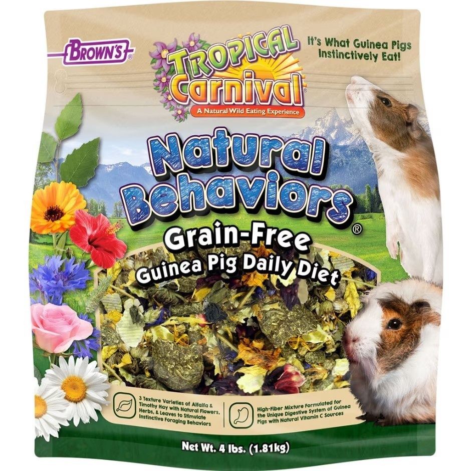 TROPICAL CARNIVAL NATURAL BEHAVIORS GUINEA PIG, Size: 4-lb