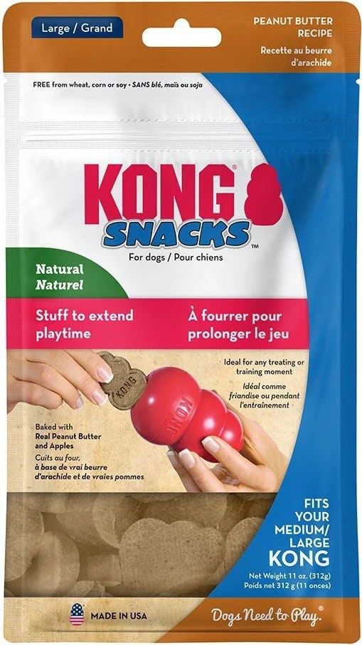 KONG Stuff'N Snacks Peanut Butter Recipe Dog Treats, Size: Large, 11 oz