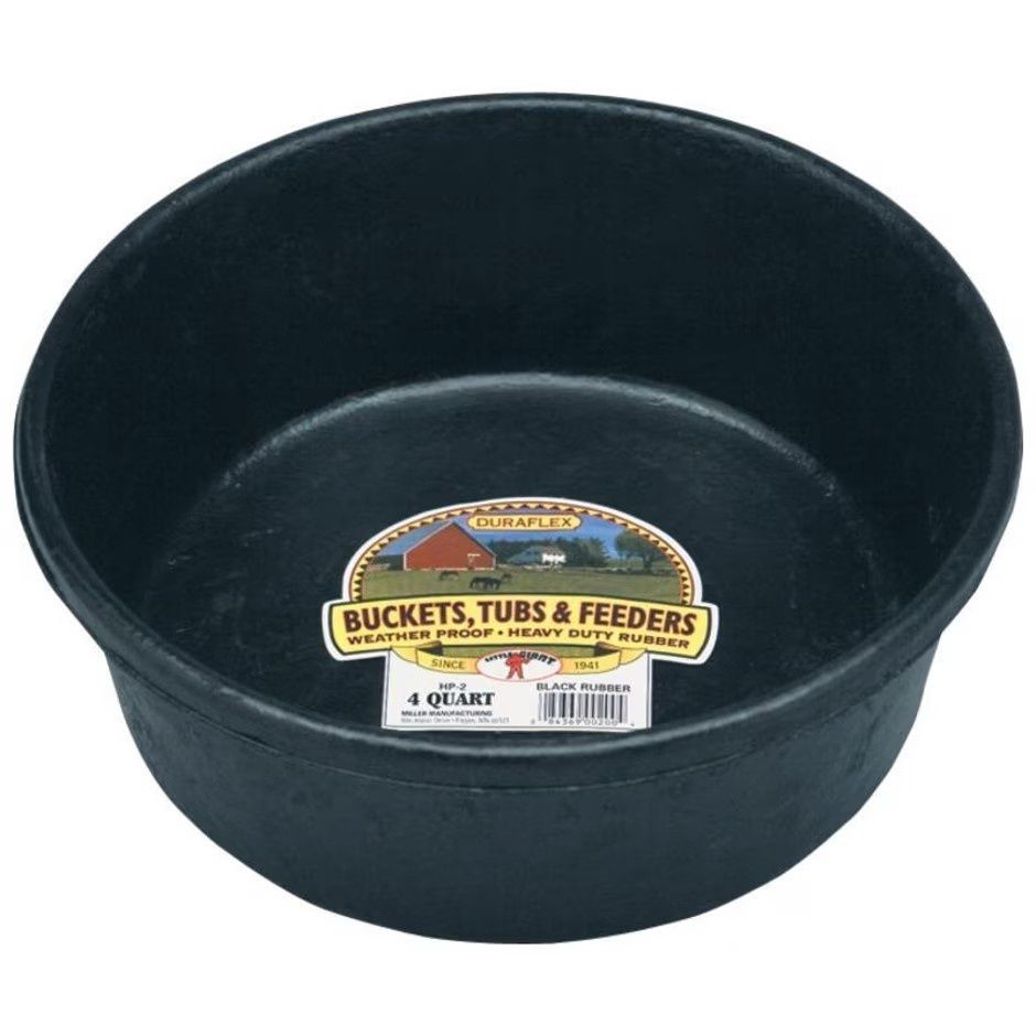 LITTLE GIANT RUBBER FEED PAN, Size: 4 qt