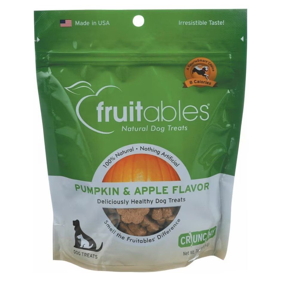 FRUITABLES PUMPKIN/APPLE BAKED DOG TREATS, Size: 7 oz