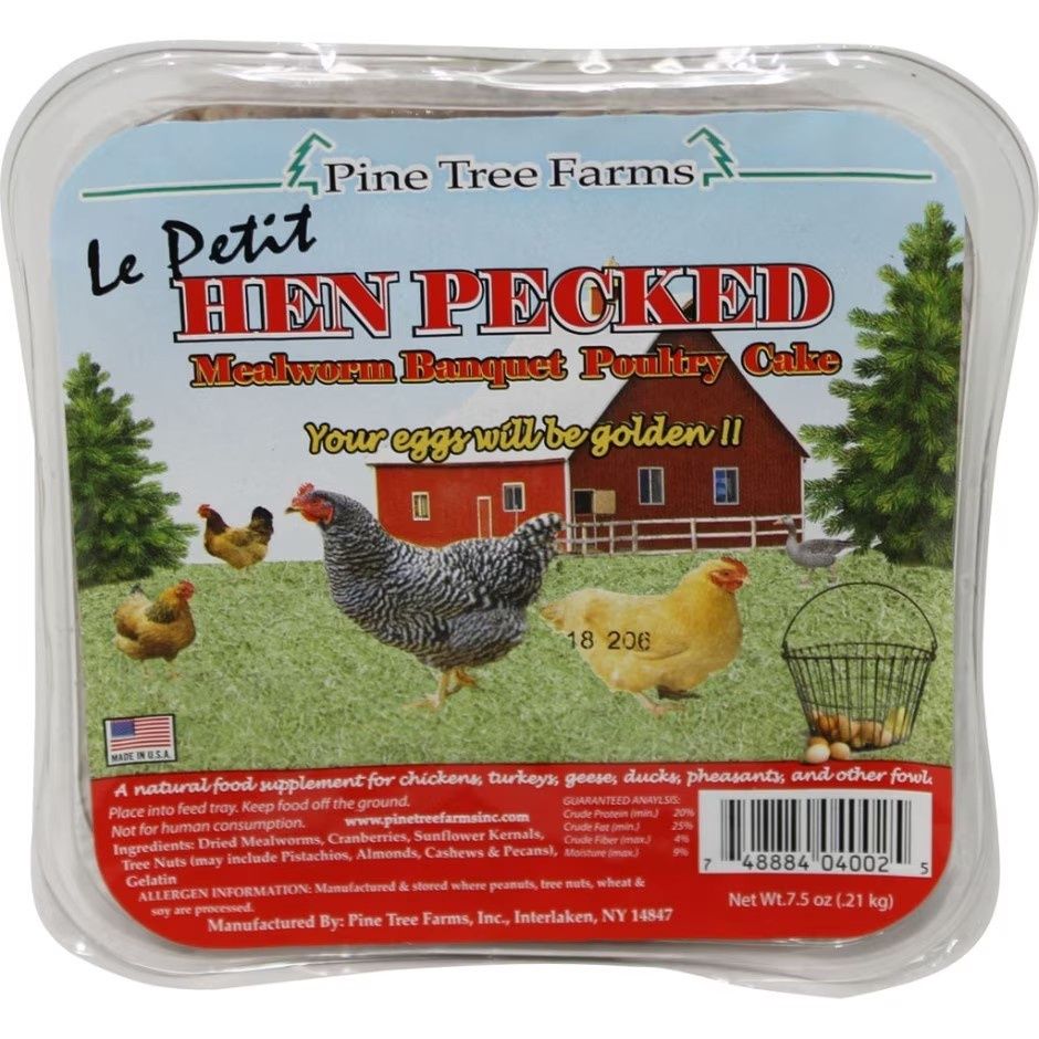 HEN PECKED LE PETIT MEALWORM BANQUET POULTRY CAKE, Size: 7.5 oz