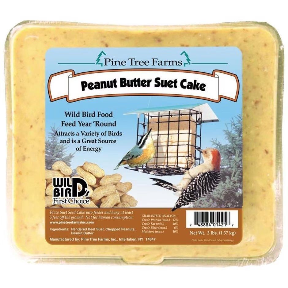 PINE TREE FARMS SUET CAKE, Size: 3 lb, Type: Peanut Butter