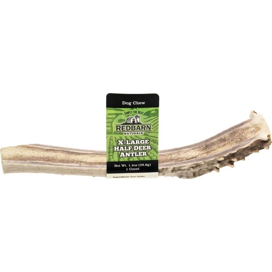 REDBARN NATURALS DEER ANTLER HALF, Size: XL