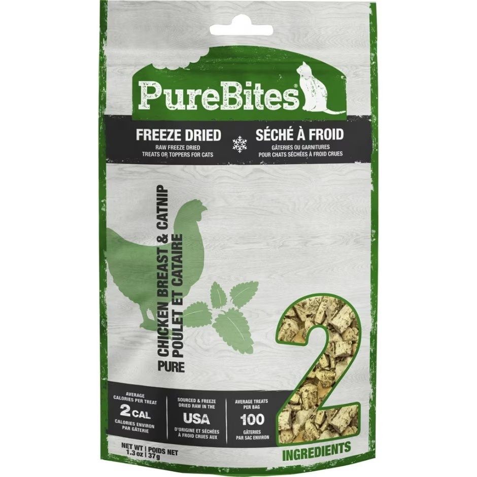 PUREBITES FREEZE DRIED CHICKEN &amp; CATNIP CAT TREATS, Size: 1.3 oz