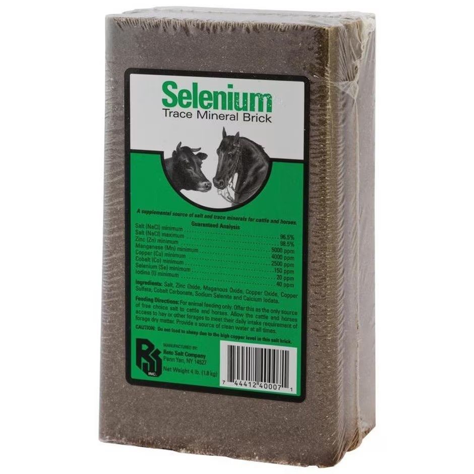 ROTO SALT SELENIUM TRACE MINERAL SALT BLOCK, Size: 4 lb