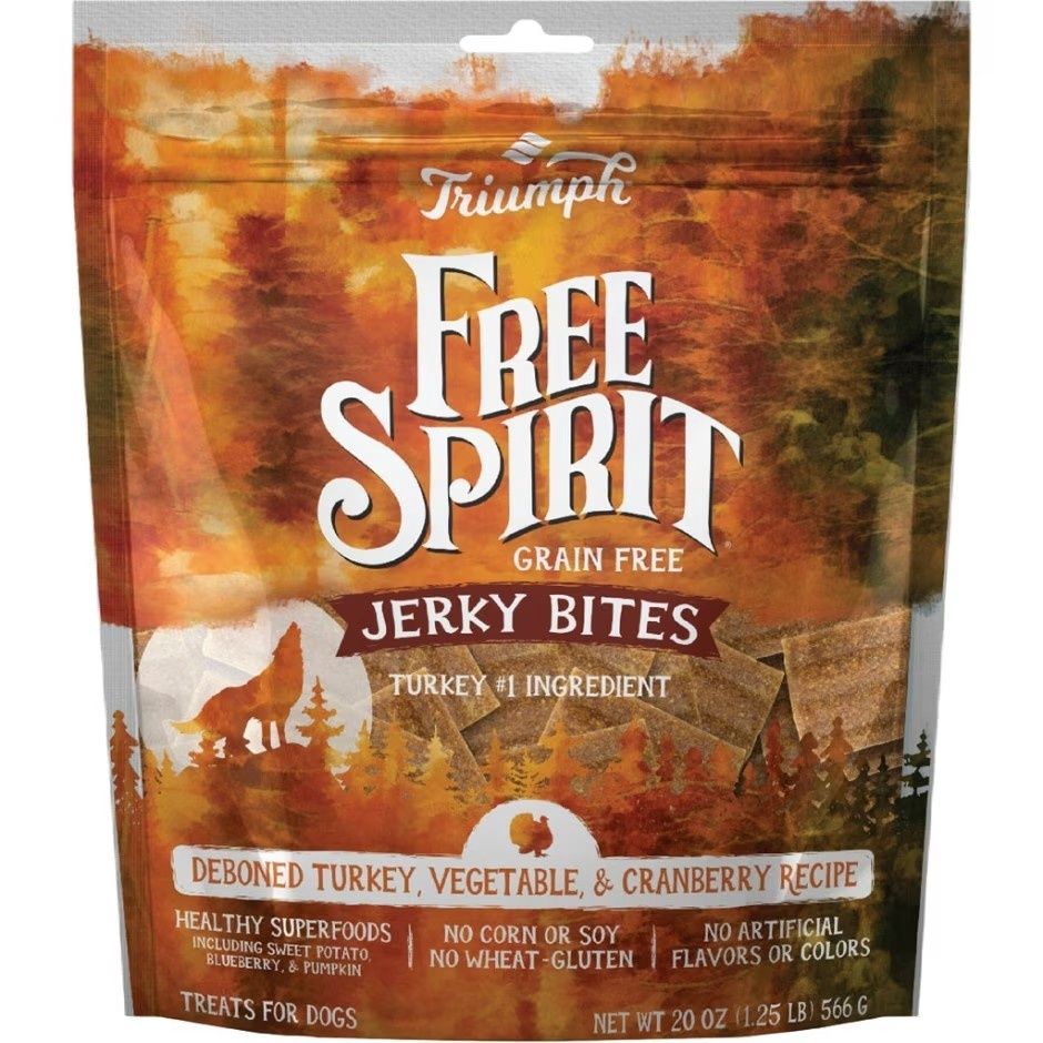 TRIUMPH GRAIN FREE JERKY BITES DOG TREATS, Flavor: Turkey