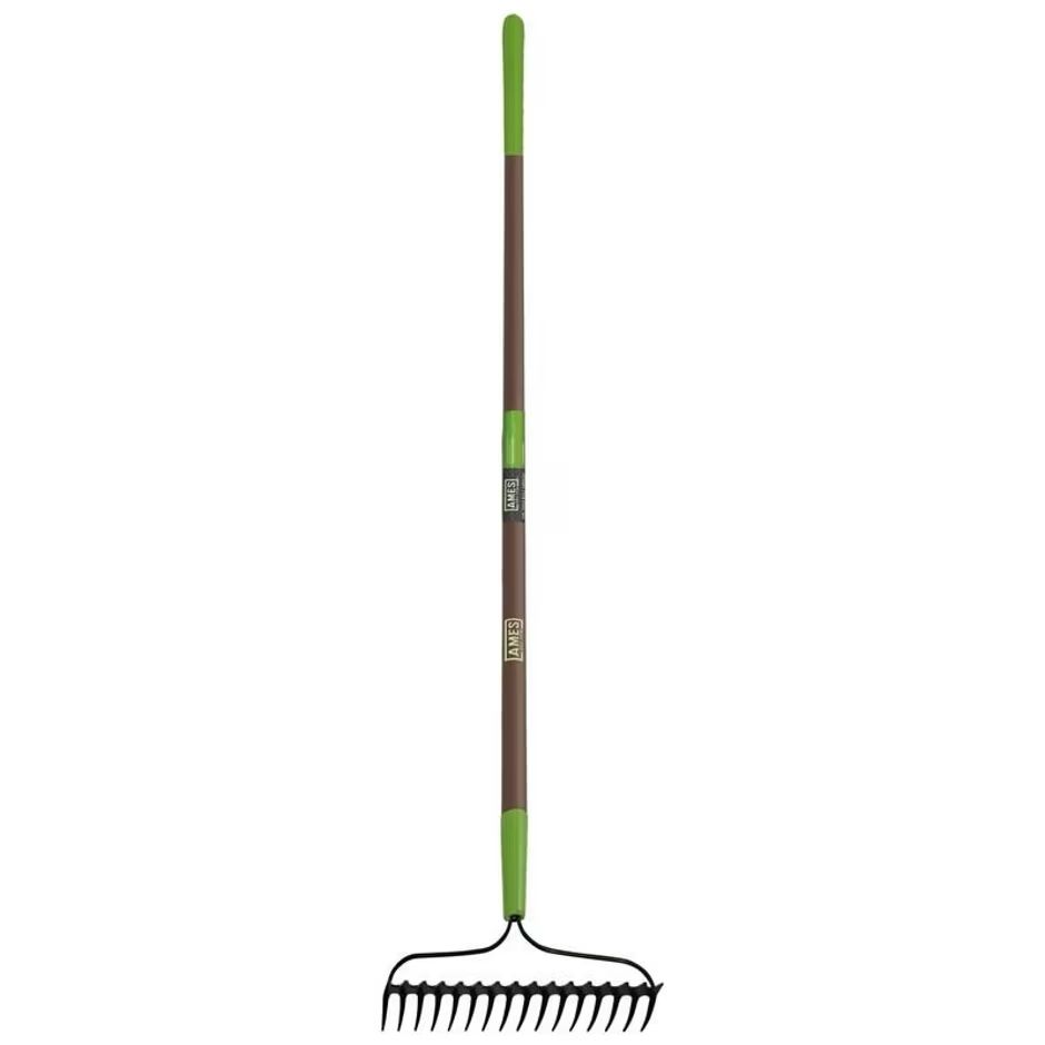 AMES 16 TINE FIBERGLASS HANDLE TWO SIDED BOW RAKE