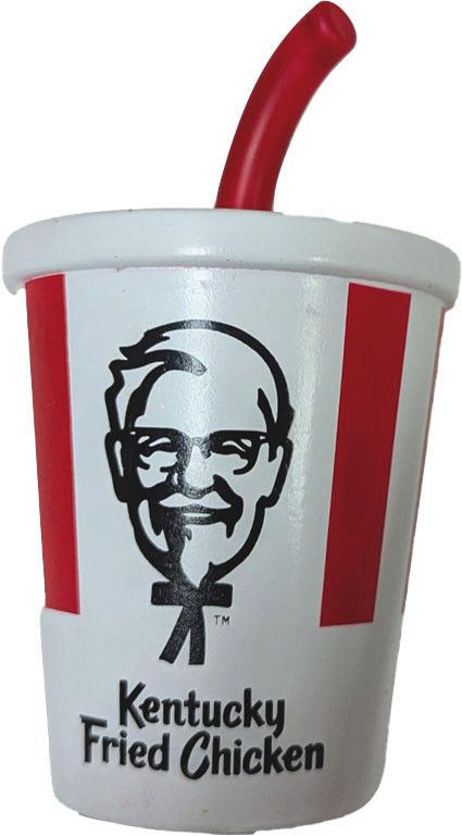 Spot KFC Vinyl Soda with Straw 6 In