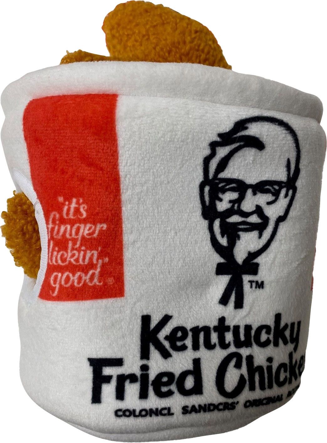 Spot KFC Plush Soft Puzzle Bucket Dog Toy 6 In