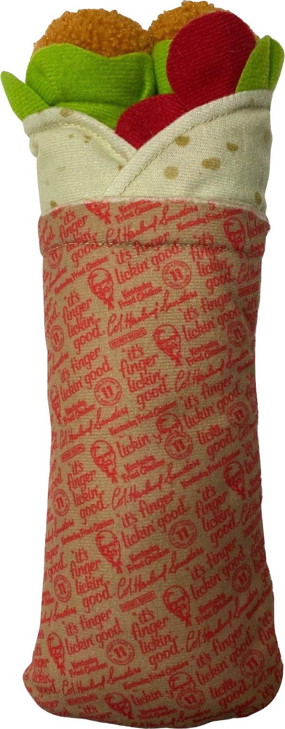 Spot KFC Plush Chicken Wrap Dog Toy 11 In