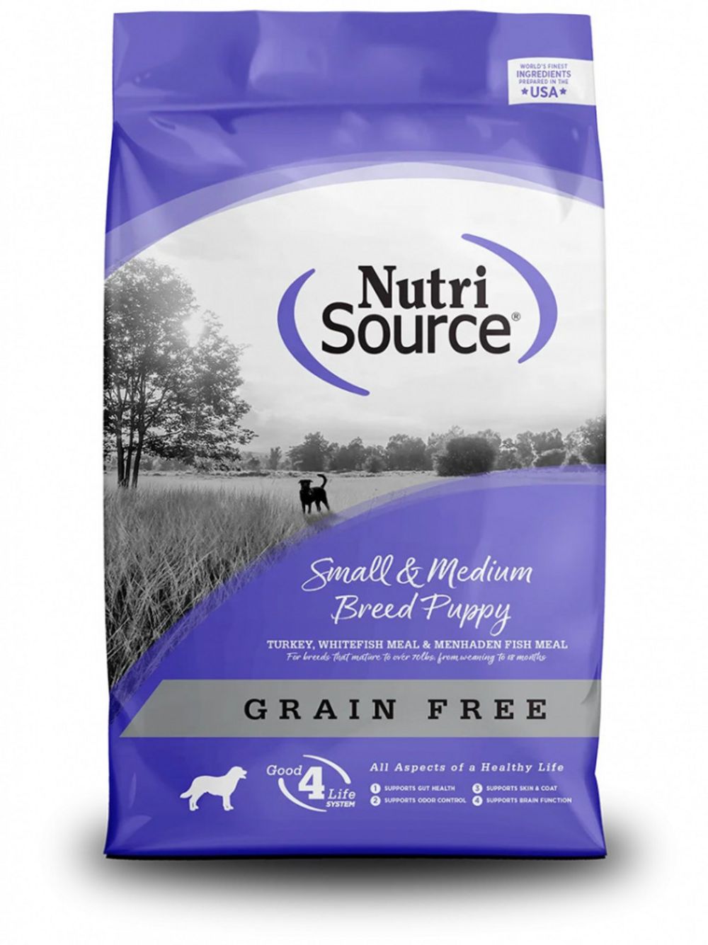 NutriSource Grain Free Small &amp; Medium Breed Puppy Recipe Dry Dog Food, Size: 4 lb